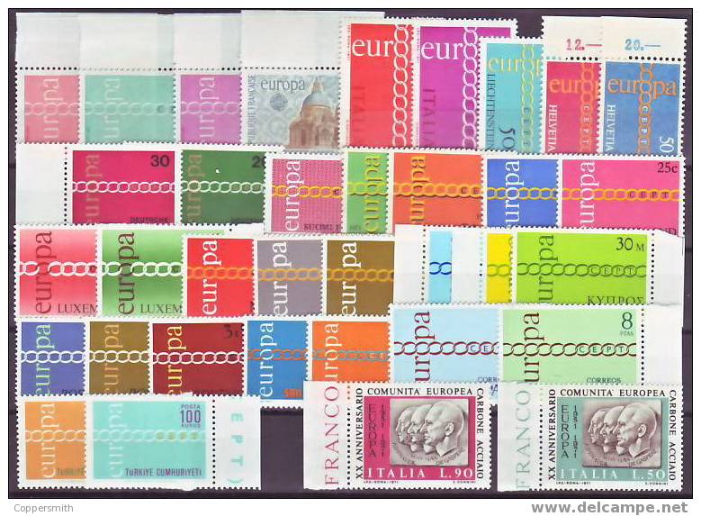 (0342) Europa Cept 1971  16+1 Issues  ** / Mnh   Michel Ca. 185,00 Eur  At 20 % - 1971
