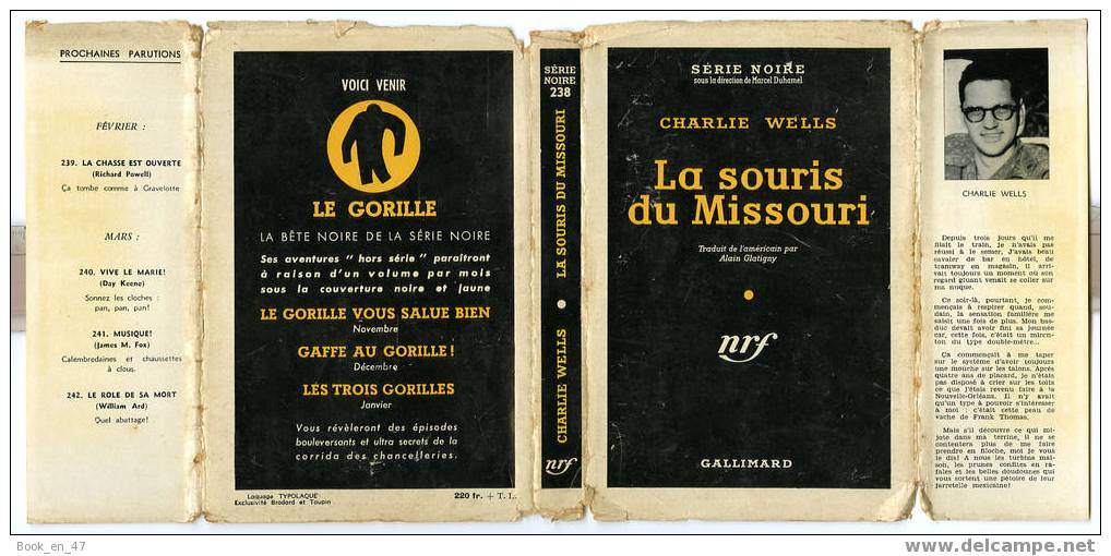 {43054} Charlie Wells " La Souris Du Missouri "; Gallimard Série Noire N° 238 ;  15 Février 1955 . - Série Noire