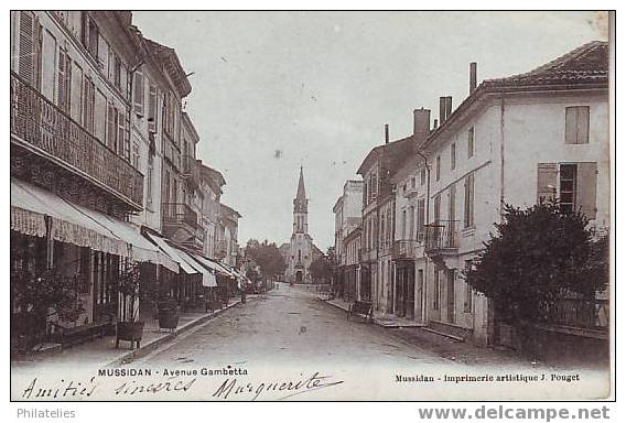 MUSSIDAN  AV  GAMBETTA  1903 - Mussidan