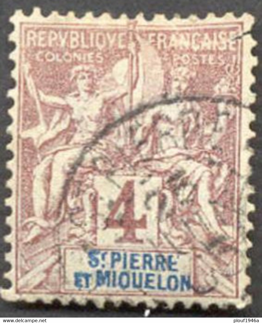 Pays : 422 (Saint-Pierre & Miquelon : Col. Franç.)  Yvert Et Tellier N° :   61 (o) - Gebraucht