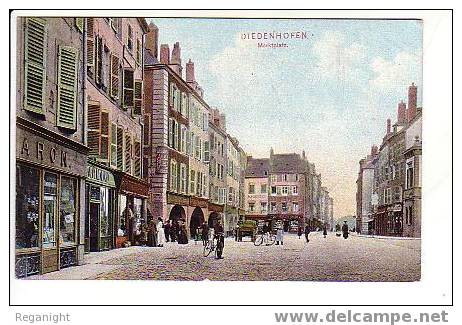 57 DIEDENHOFEN  !!! CPA 107 !!! Markplatz....Commerces ..TOP - Thionville