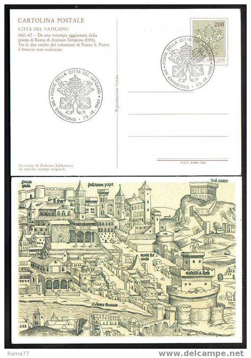 5-6  VATICANO 1982, 8 Postal Stationery Cards  N. C22 C23  FDC - Brieven En Documenten