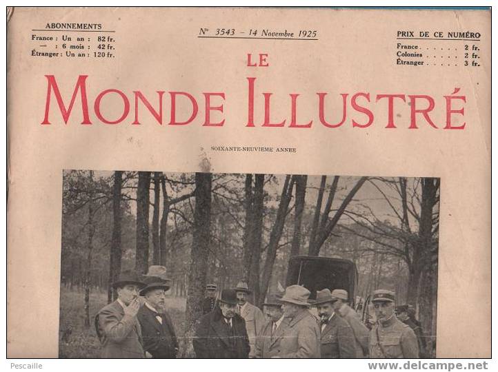 LE MONDE ILLUSTRE 1925 - PAINLEVE - FASCISME MUSSOLINI - GRIBICHE DE JACQUES FEYDER - THEATRE - SPORT - CYCLISME - BOXE - Allgemeine Literatur