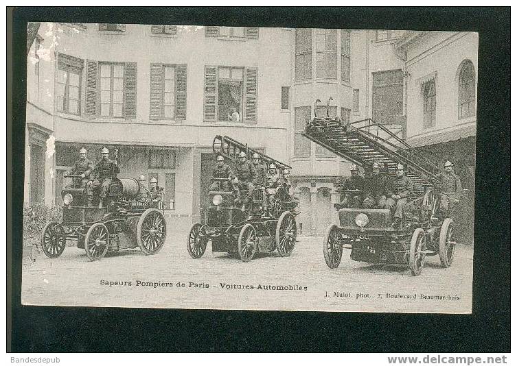 Sapeurs Pompiers De Paris - Voitures  Automobiles ( Animée Thème Pompier J. Mulot Phot.) - Feuerwehr