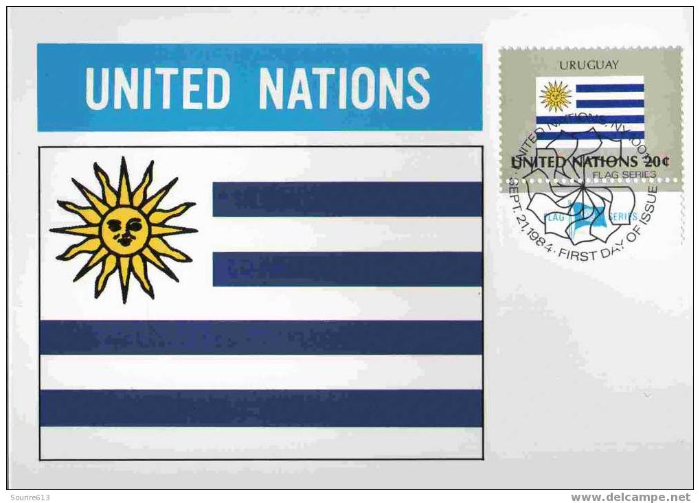 CPJ Nations Unies 1984 Drapeaux Uruguay - Covers