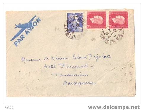 VAR    (83)  Ste Maxime 2°DEFINITIVE + PROVISOIRE LIBERATION - 1927-1959 Storia Postale