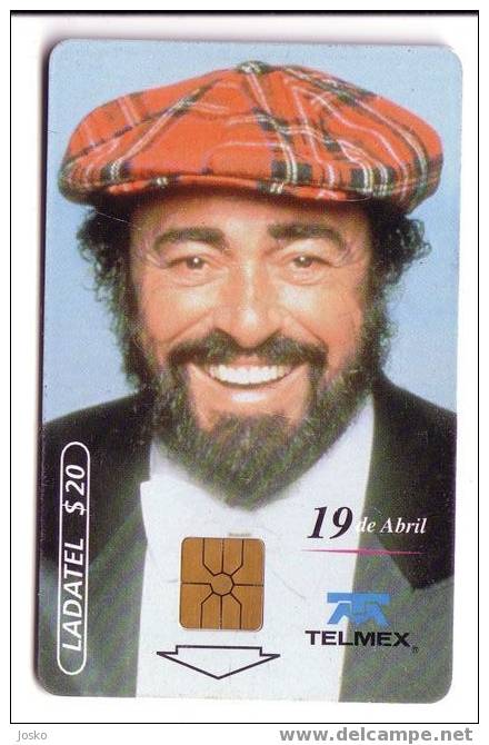 LUCIANO PAVAROTTI - Mexico Old Chip Card ) * Opera Tenor Classic Music Musique Musik Musica Musical Italy Italia Related - Música