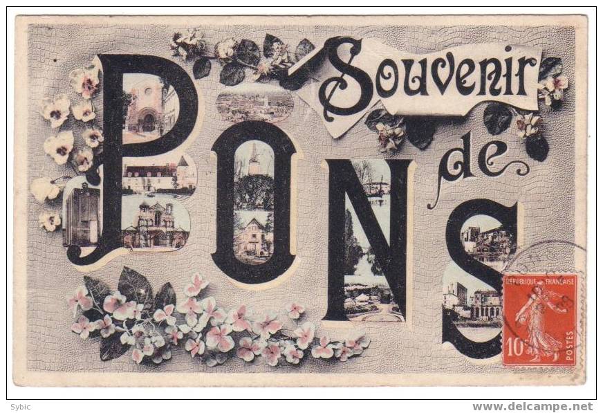 SOUVENIR DE PONS (1908) - Pons