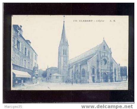 16901 Clamart L'église édit.E.M. N° 3728 Belle Carte - Clamart