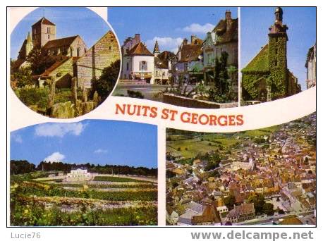 NUITS SAINT GEORGES -  5 Vues :Eglise St Symphorien, Place De La Libération, Le Beffroy, Le Château Gris, Vue Aérienne - - Nuits Saint Georges