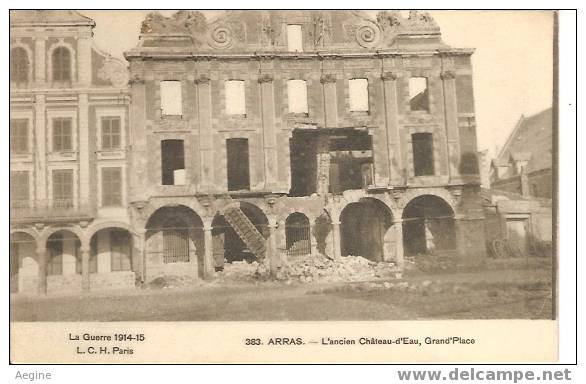 Chateau D Eau - Ref No 23- Arras -l Ancien Chateau D Eau - Guerre 1914-1915-    -bon Etat - Water Towers & Wind Turbines