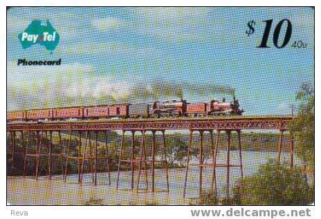 AUSTRALIA $10 STEAM LOCOMOTIVE  BRIDGE  TRAINS TRAIN  MINT 2500 ISSUED ONLY !!  SPECIAL PRICE !!READ DESCRIPTION !! - Australie