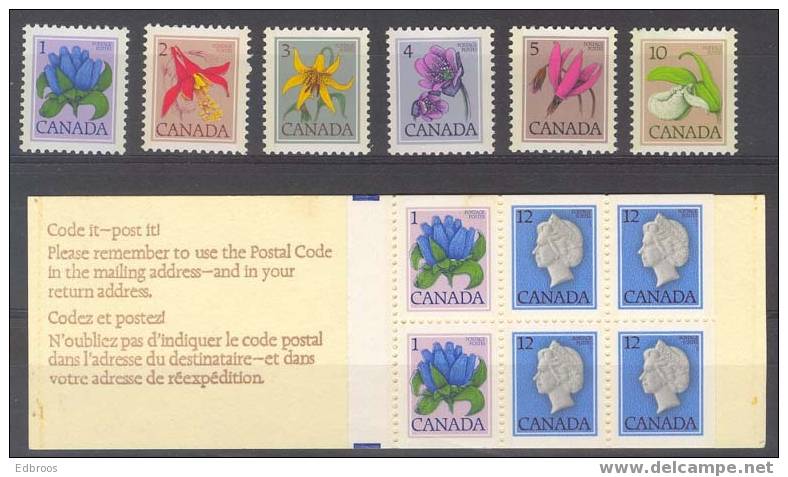 Canada XX Bloemen/fleurs Boekje/carnet Y&T N° 625-630 + 623-625a - Carnets Complets