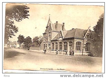 Bourg Léopold-La Poste Gelopen Kaart 1921 - Leopoldsburg