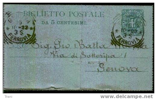 BIGLIETTO POSTALE - Anno 1893 - Entiers Postaux