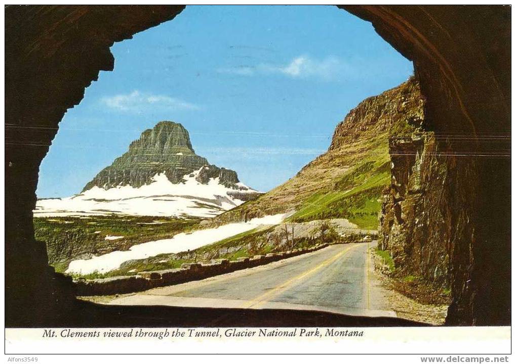 Mt. Clements Vieuwed Through The Tunnel, Glacier National Park, Montana - Other & Unclassified