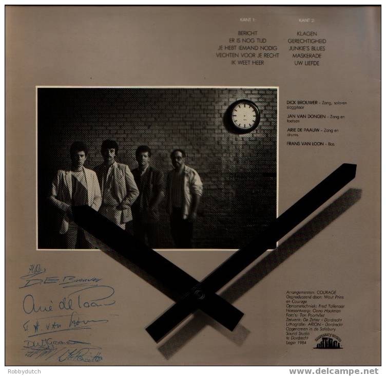 * LP * COURAGE - ER IS NOG TIJD (1984 Ex-!!! Hand-signed) - Autogramme