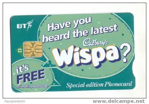 British Telecom Cadbury's Wispa 12.2002 - BT Schede Mondiali (Prepagate)