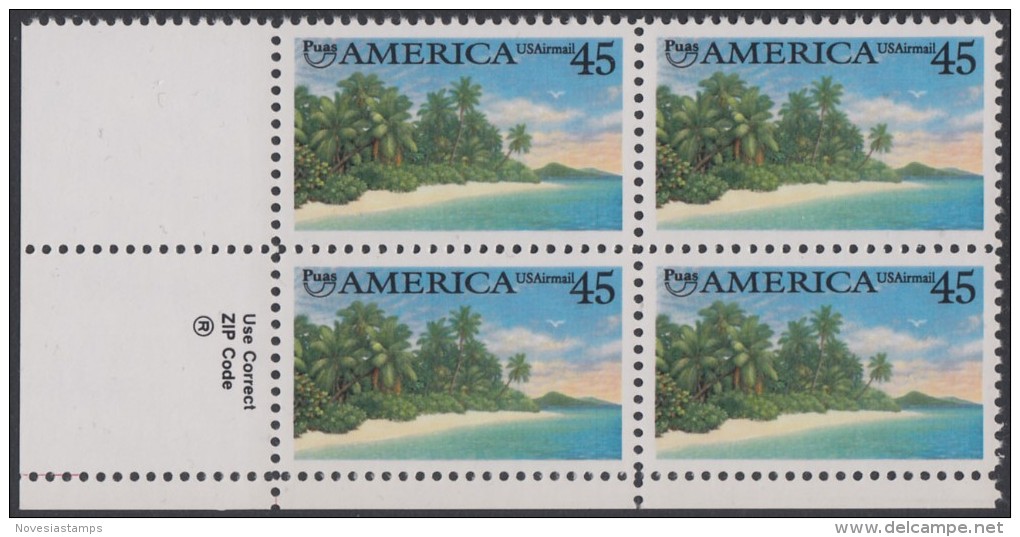 !a! USA Sc# C127 MNH ZIP-BLOCK (LL) - Pre Columbian America; Tropical Coast - 3b. 1961-... Neufs