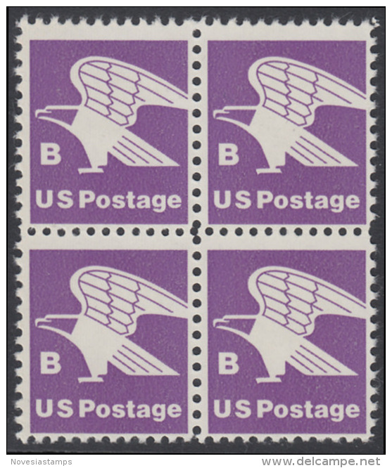 !a! USA Sc# 1818 MNH BLOCK - B And Eagle - Unused Stamps