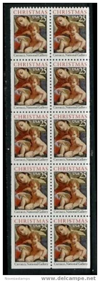 !a! USA Sc# 2427a MNH BOOKLET-PANE(10) - Madonna & Child - 3. 1981-...