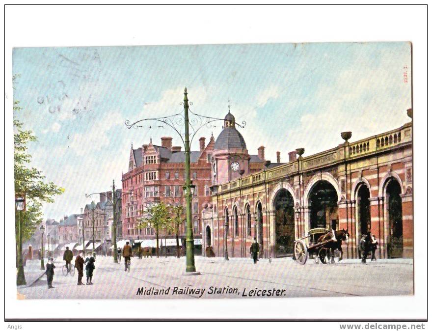 CPA---ANGLETERRE----LEICESTER-----MIDLAND RAILWAY STATION---- - Leicester