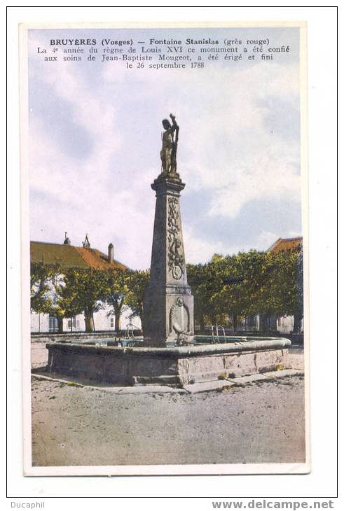 BRUYERES FONTAINE STANISLAS - Bruyeres