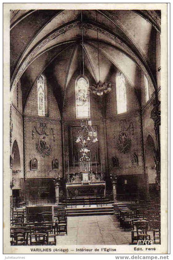 Varilhes Intérieur De L´église Cpa Bon état - Varilhes