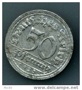Allemagne 50 Pfennig 1920 G Ttb - 50 Rentenpfennig & 50 Reichspfennig