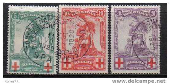 PA29 - BELGIO , Pro Croce Rossa Serie 126/128 Usata. - 1914-1915 Croce Rossa