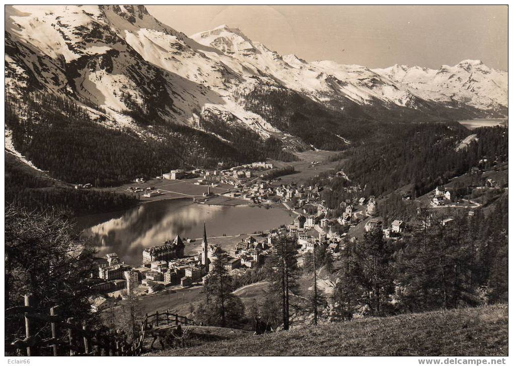 ST-MORITZ-BAD (GR)-700-und Dorf-Engadin Année1954    Photo& Verlag O  Rustz. St Moritz - Saint-Moritz