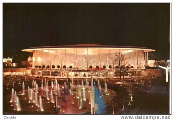 CARTE POSTALE DE BRUXELLES - EXPOSITION UNIVERSELLE DE 1958 - LE PAVILLON DES ETATS UNIS  LA NUIT - USA - Brussel Bij Nacht