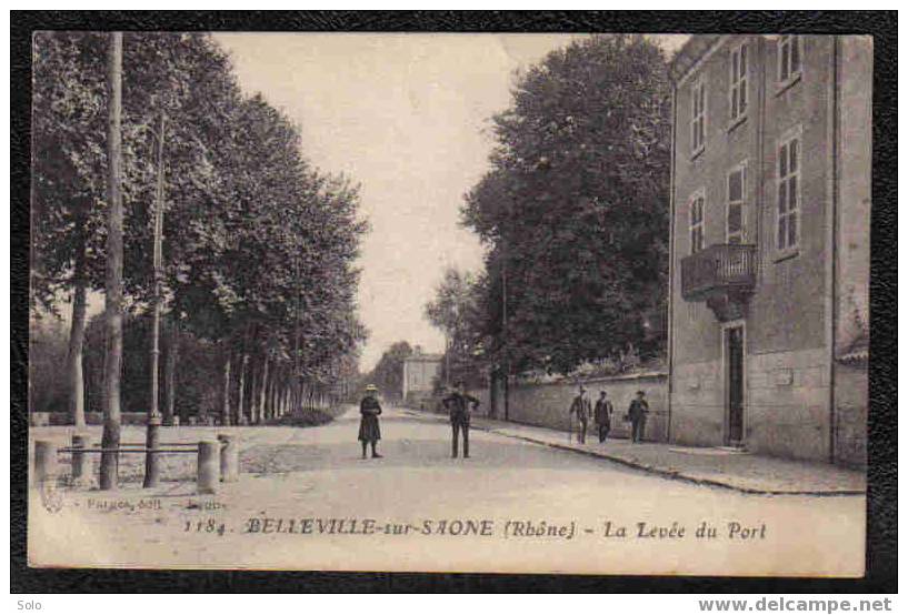 BELLEVILLE SUR SAONE - La Levée Du Port - Belleville Sur Saone