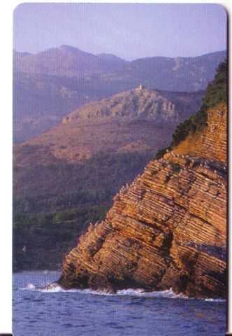 SUNSET - MOUNTAINS ... Montenegro Old Rare Chip Card * Paysage Landscape Mountain Montagne Crna Gora - Montenegro