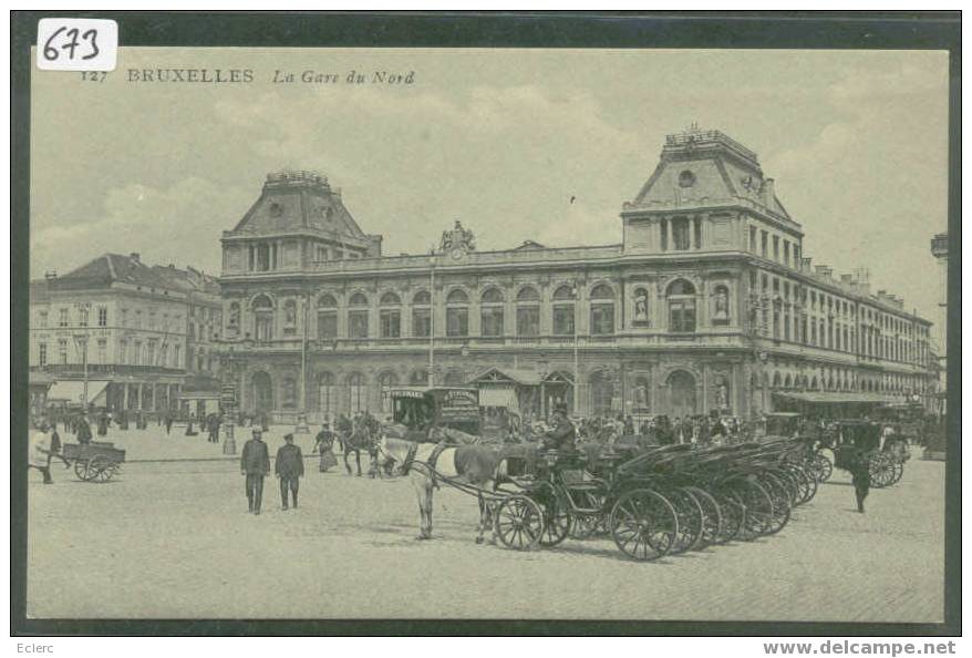 BRUXELLES - GARE DU NORD - CALECHES - ATTELAGES   - TTB - Spoorwegen, Stations