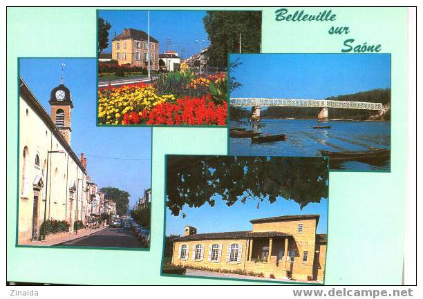 CARTE POSTALE DE BELLEVILLE SUR SAONE - Belleville Sur Saone