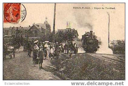 BERCK Plage: ...Départ Du Tortillard - Stations With Trains