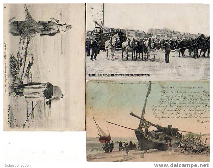 Berck -Pas De Calais - Lot De 3 Cartes Thème De La Pêche - Visvangst