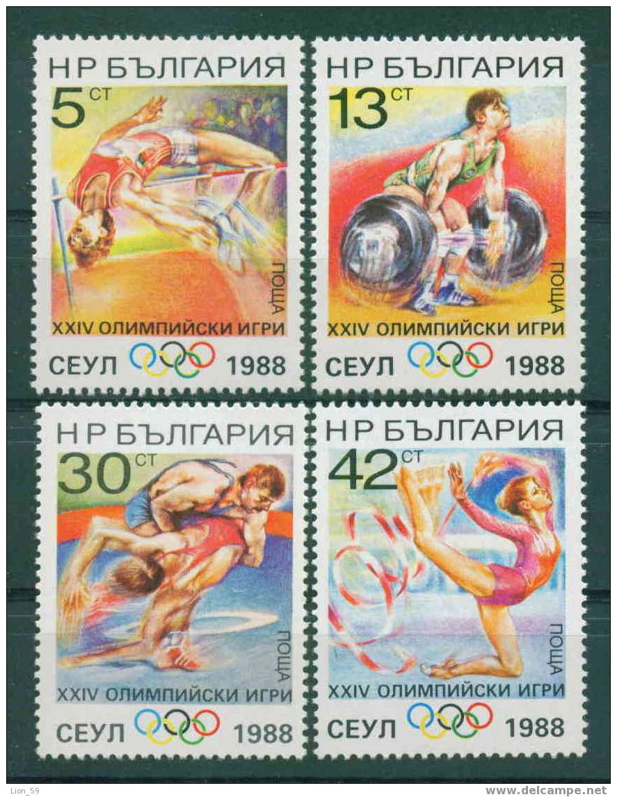 3708 Bulgaria 1988 Olympic Games, Seoul  Korea ** MNH / SPORT - Wrestling - Ringen - Lutte