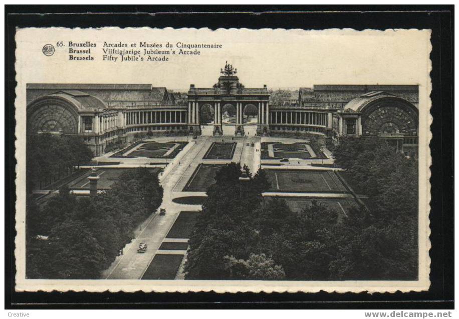 BRUSSEL   BRUXELLES  Arcade Et Musées Du Cinquantenaire 1952 - Museums