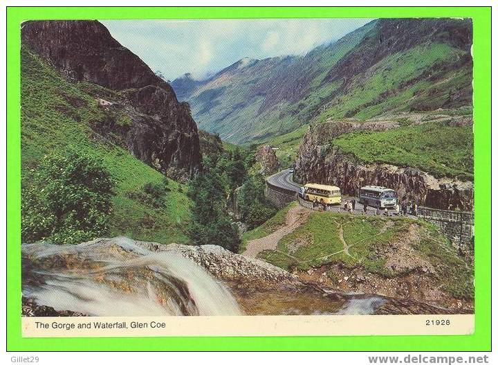 GLEN COE,HIGHLANDS, SCOTTLAND- THE GORGE AND WATERFALL - ANIMATED - TRAVEL IN 1967 - - Argyllshire