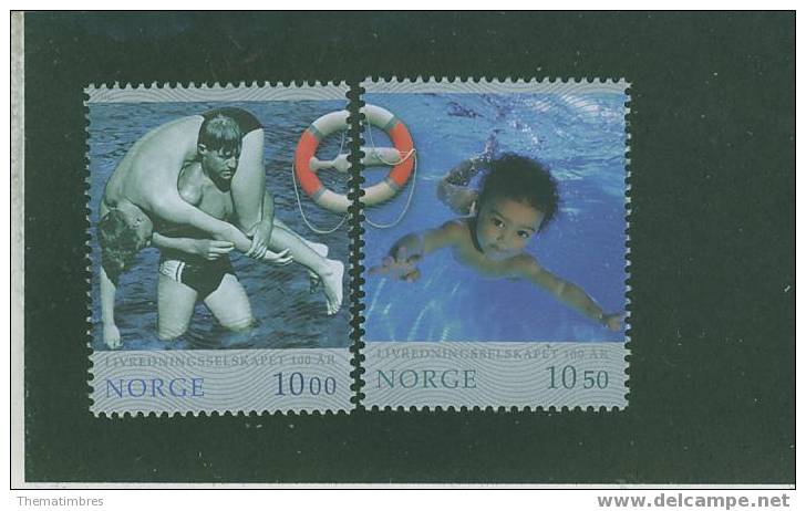 NOR0006 Natation Maitre Nageur Sauveteur Bébé Nageur 1507 à 1508 Norvege 2006 Neuf ** - Unused Stamps