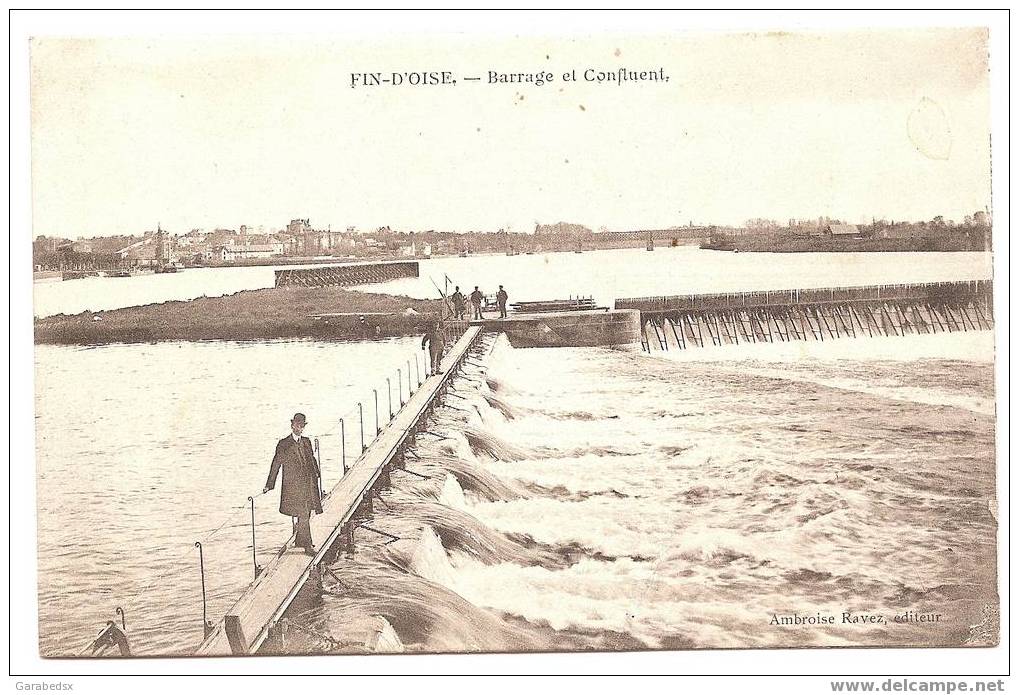 CPA De FIN D'OISE - Barrage Et Confluent. - Conflans Saint Honorine
