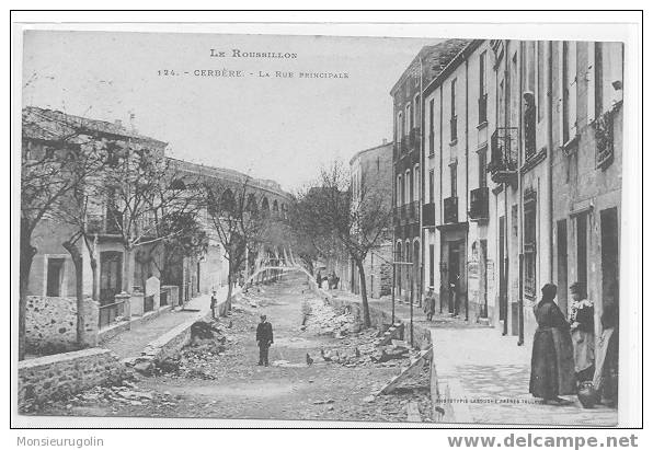 66 )) CERBERE, La Rue Princimale,  N° 124 ANIMEE Labouche édit /** - Cerbere