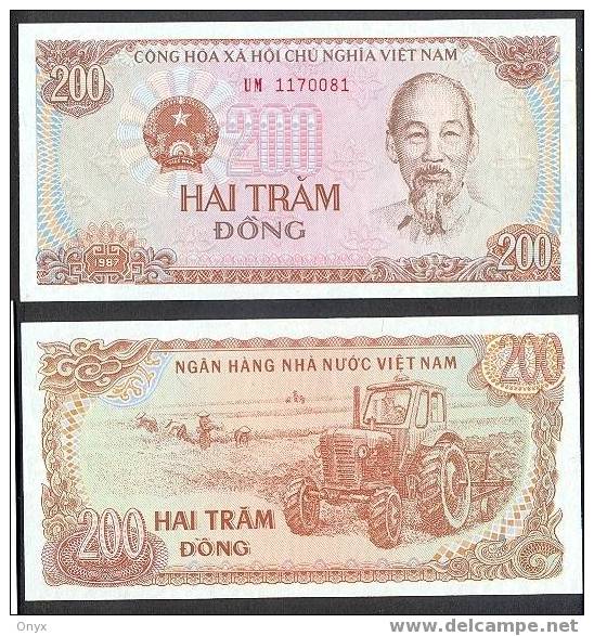 VIETNAM - 9 X 200 DONG 1987 - UNC / SERIE UM - Viêt-Nam