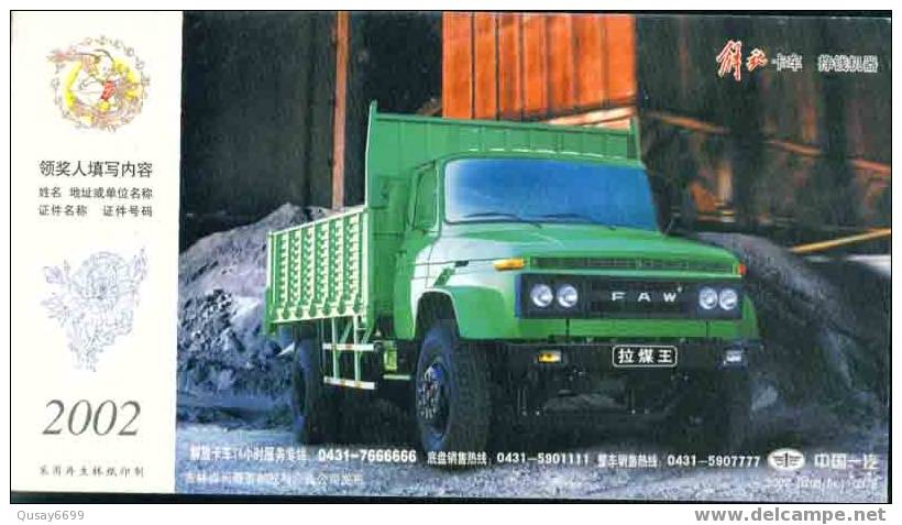 China, Postal Stationery, Truck Coal - Vrachtwagens