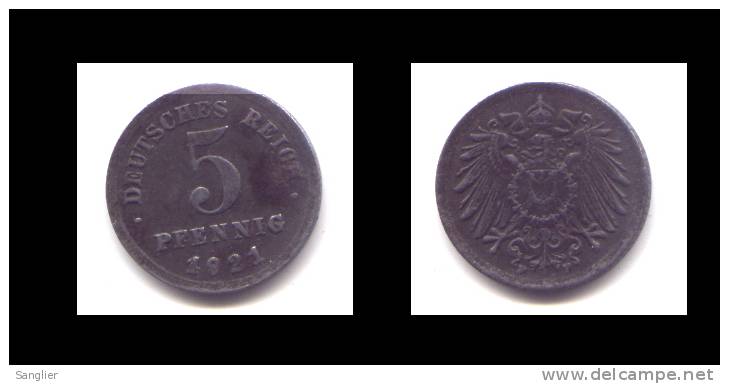 5  PFENNIG 1921 F - 5 Pfennig