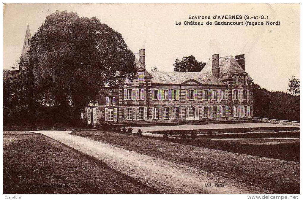 95 AVERNES (envs Vigny) Chateau De Gadancourt, Facade Nord, Ed H, 1933 - Avernes