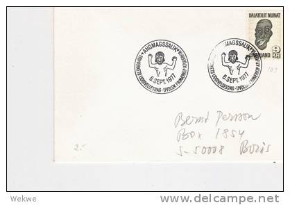 Dk-G021/  GRÖNLAND - Maske /mask Im Stempel/Marke, (cancellation/stamp) 1977 - Brieven En Documenten