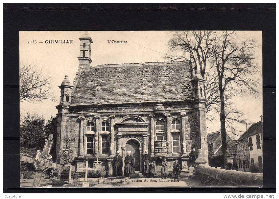 29 GUIMILIAU Ossuaire, Cimetière, Animée, Ed Sou 1133, 191? - Guimiliau